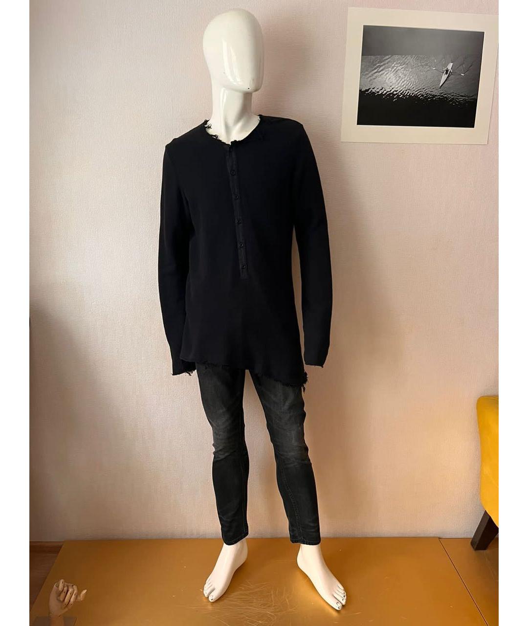 THOM KROM Черный хлопковый джемпер / свитер, фото 6