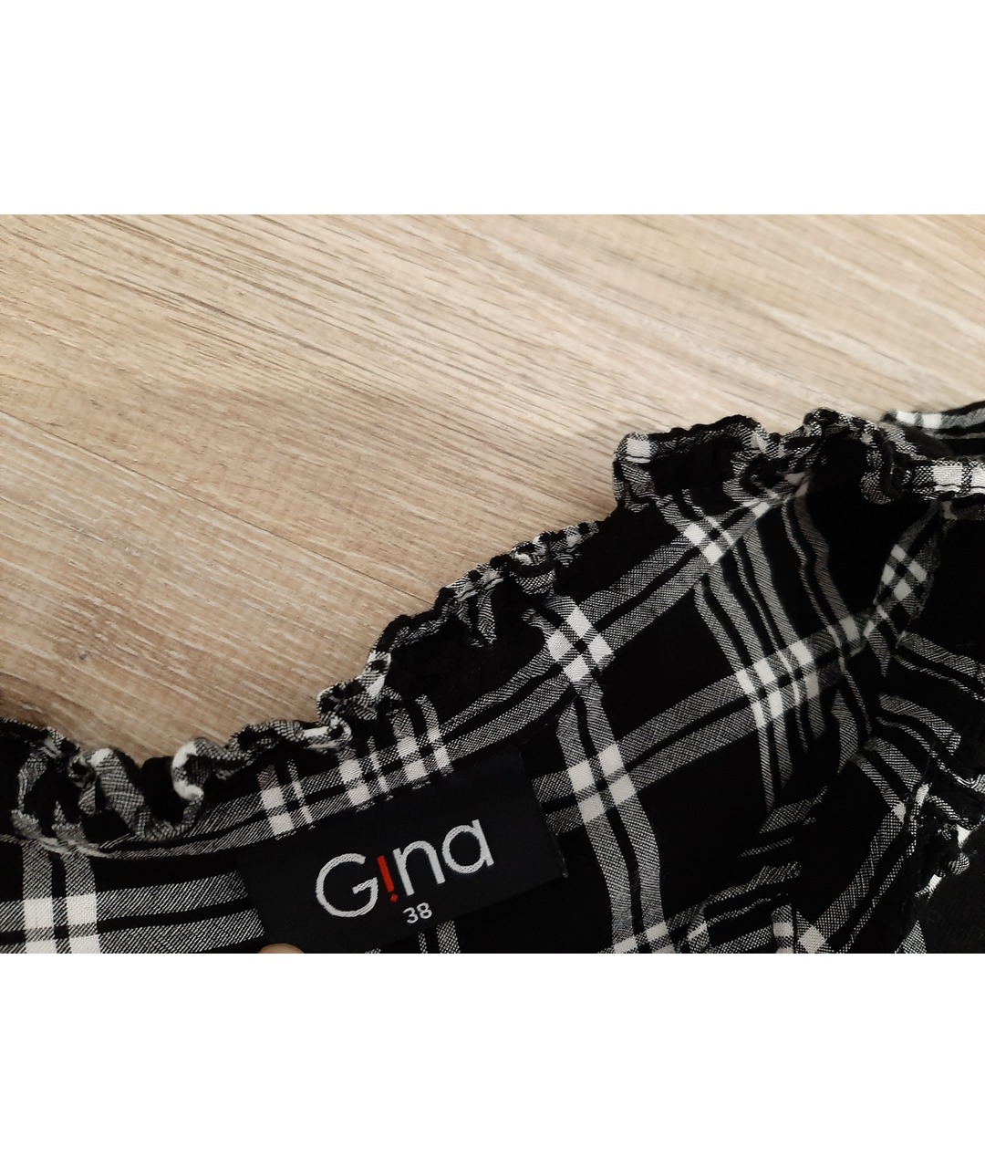 GINA Черная вискозная рубашка, фото 5