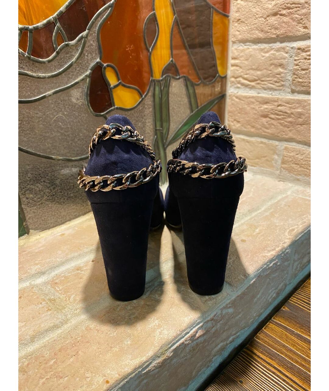 LORIBLU Темно-синие замшевые туфли, фото 4