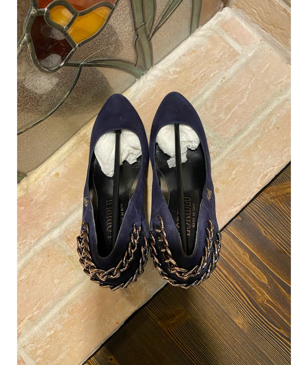 LORIBLU Темно-синие замшевые туфли, фото 3