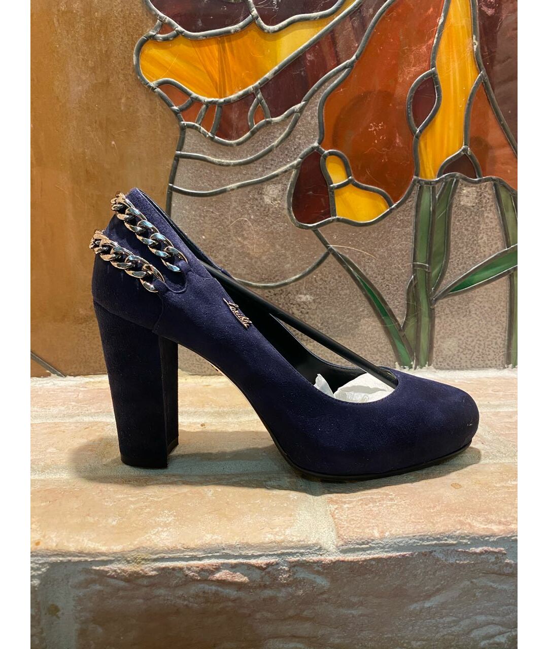 LORIBLU Темно-синие замшевые туфли, фото 8