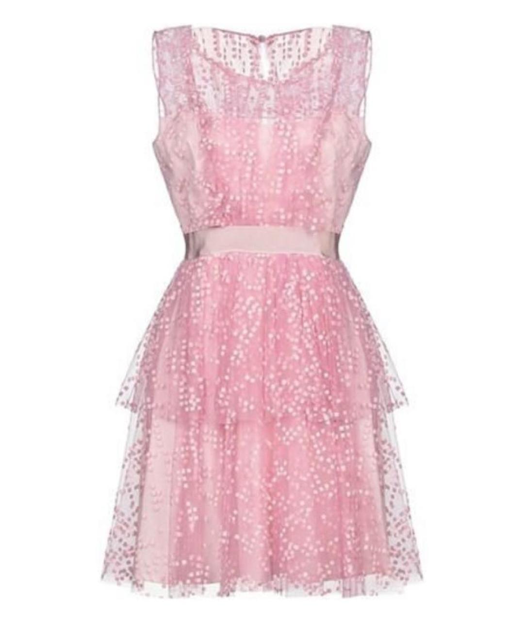 SI-JAY Розовое полиамидовое коктейльное платье, фото 1