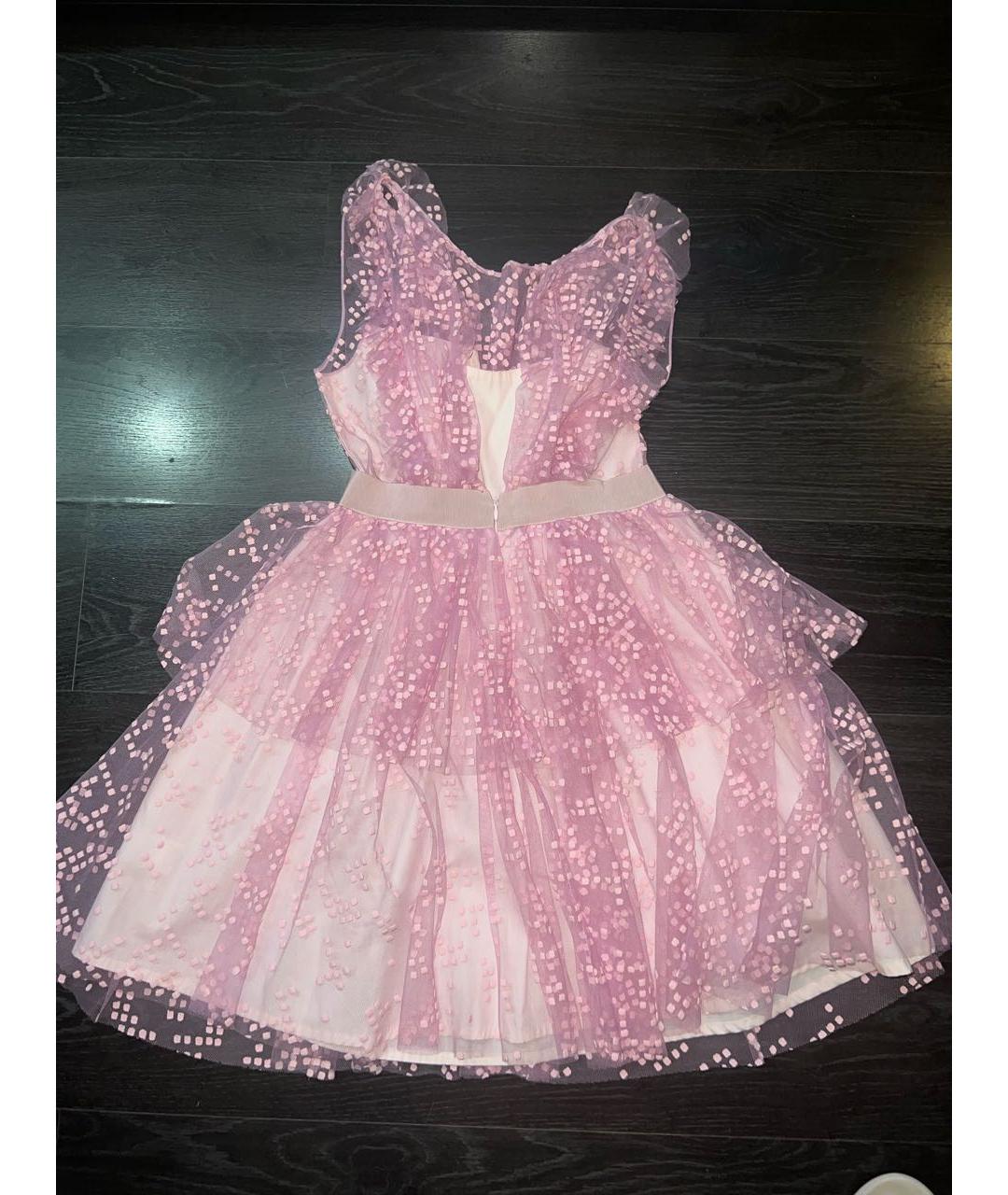 SI-JAY Розовое полиамидовое коктейльное платье, фото 2