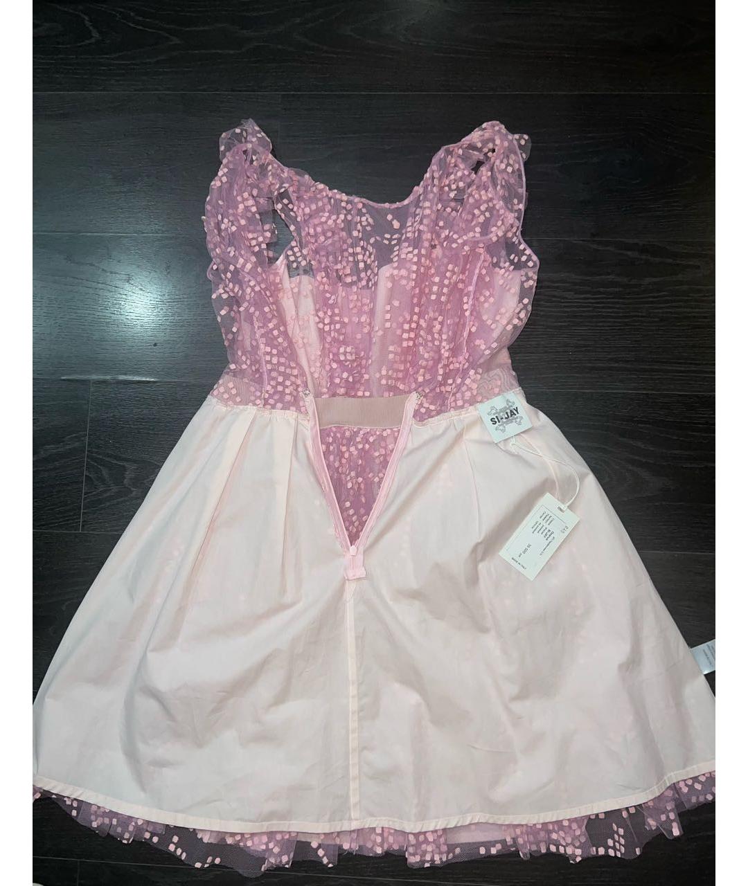 SI-JAY Розовое полиамидовое коктейльное платье, фото 4