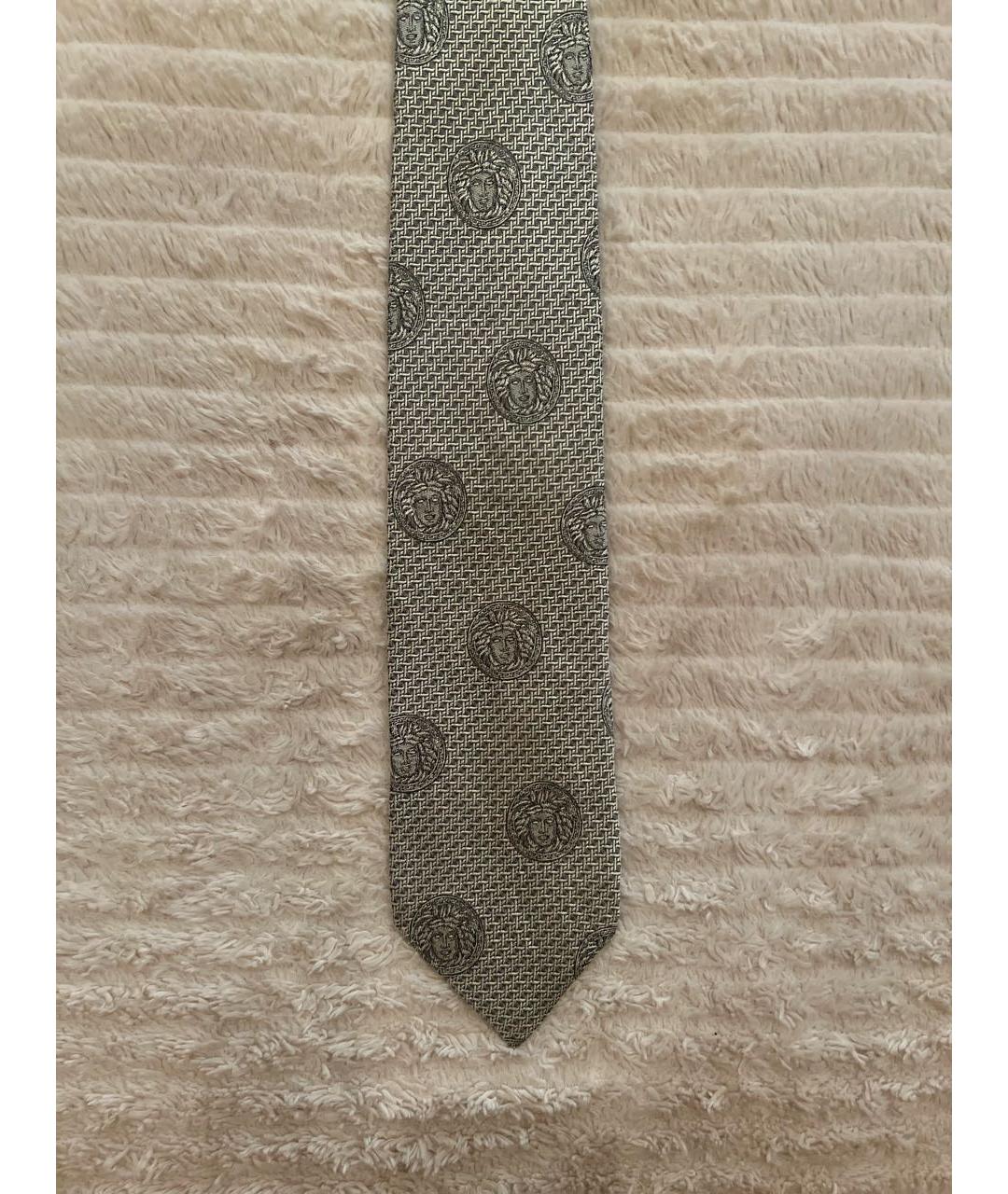 VERSACE Серебрянный шелковый галстук, фото 7