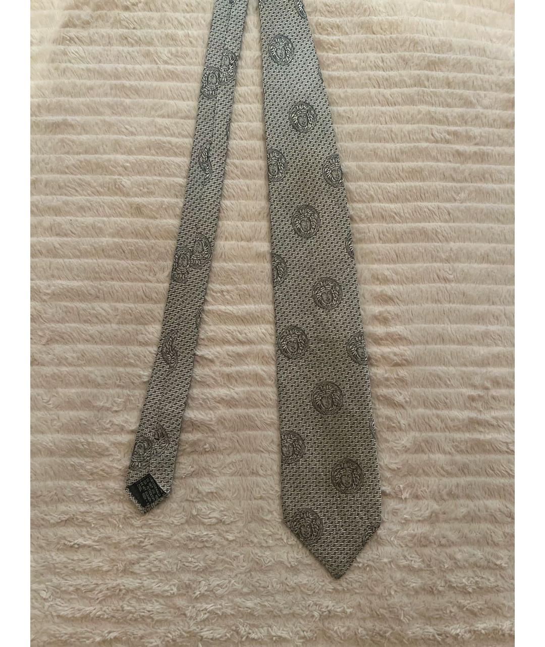 VERSACE Серебрянный шелковый галстук, фото 2