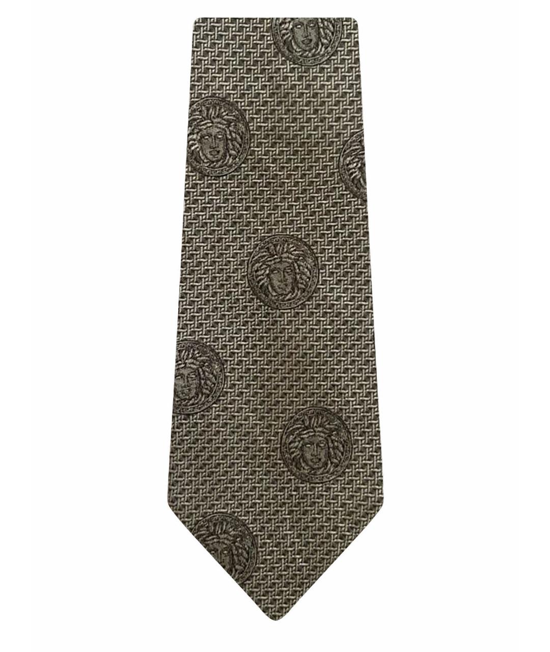 VERSACE Серебрянный шелковый галстук, фото 1