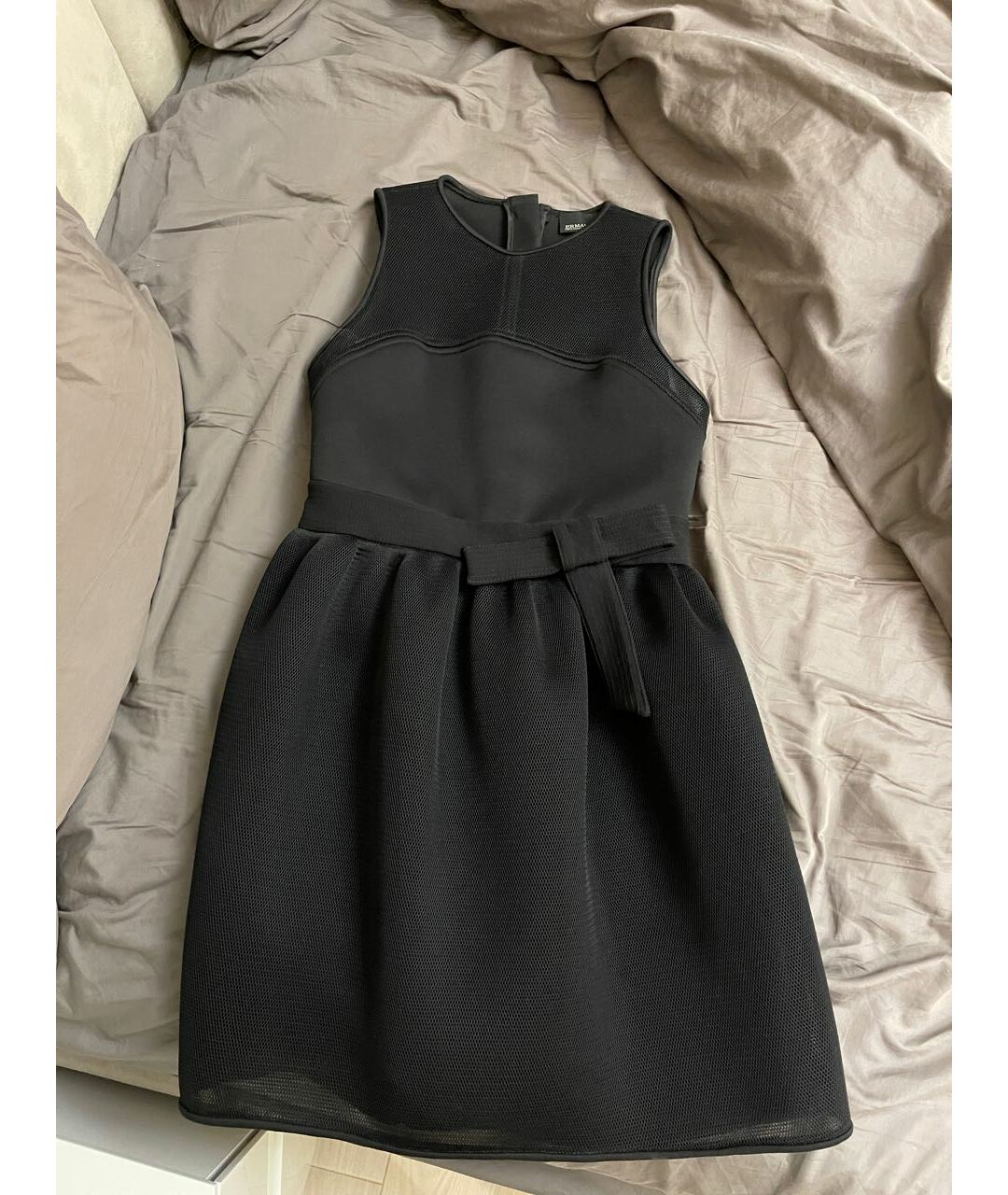 ERMANNO SCERVINO Черное креповое коктейльное платье, фото 9