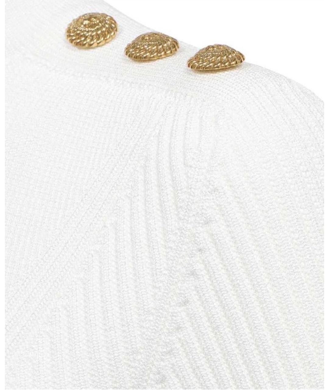 BALMAIN Белый атласный джемпер / свитер, фото 3