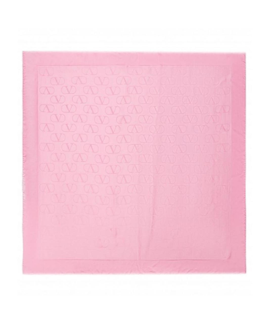 VALENTINO Розовый хлопковый платок, фото 1