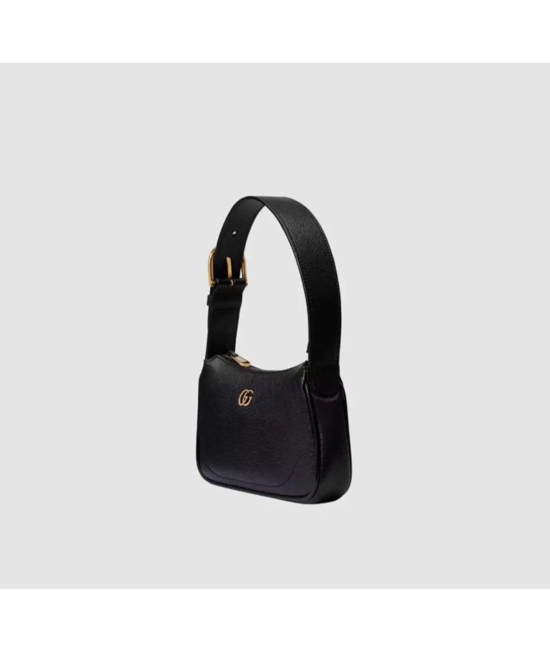 GUCCI Черная кожаная сумка через плечо, фото 2