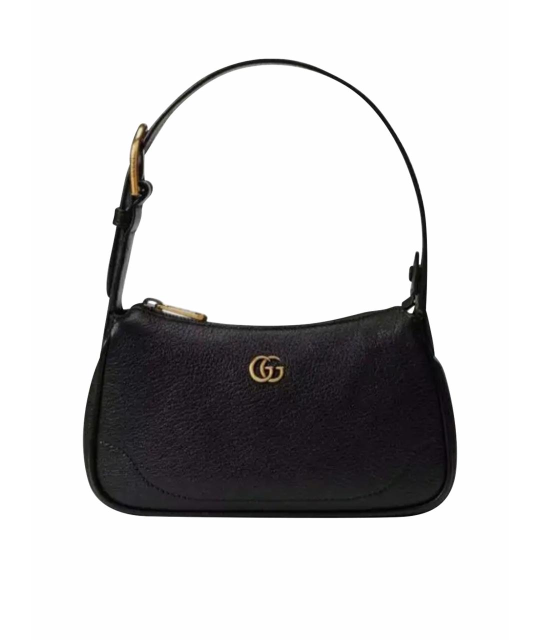 GUCCI Черная кожаная сумка через плечо, фото 1