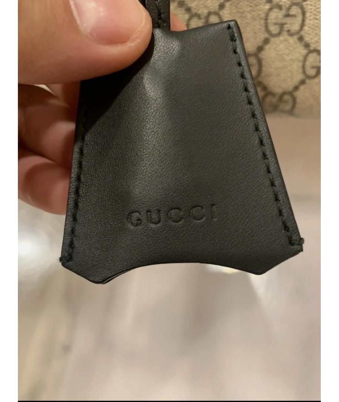 GUCCI Бежевая кожаная сумка через плечо, фото 3