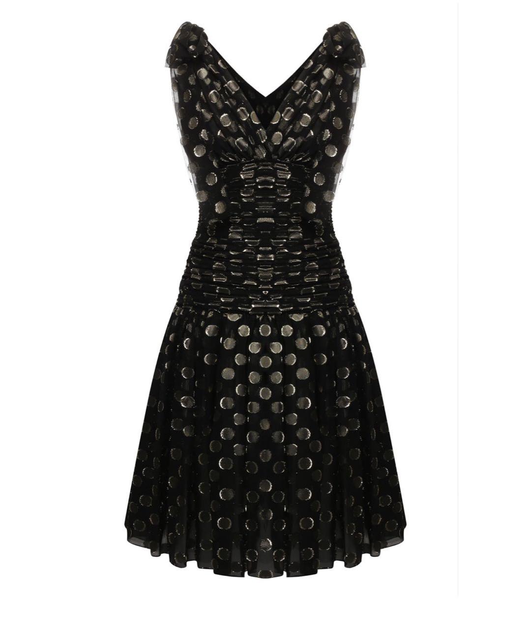 DOLCE&GABBANA Черное шелковое коктейльное платье, фото 1