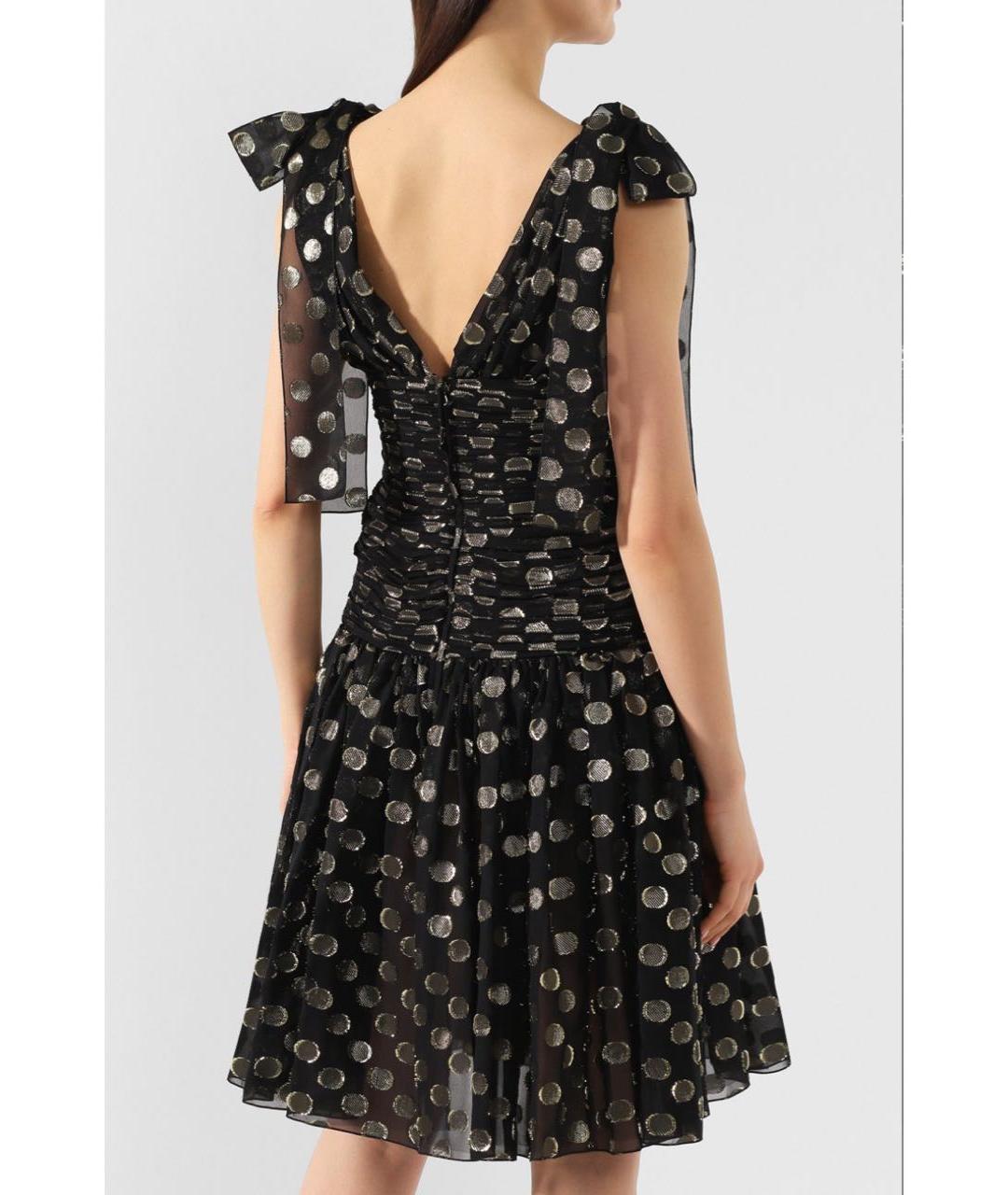 DOLCE&GABBANA Черное шелковое коктейльное платье, фото 4