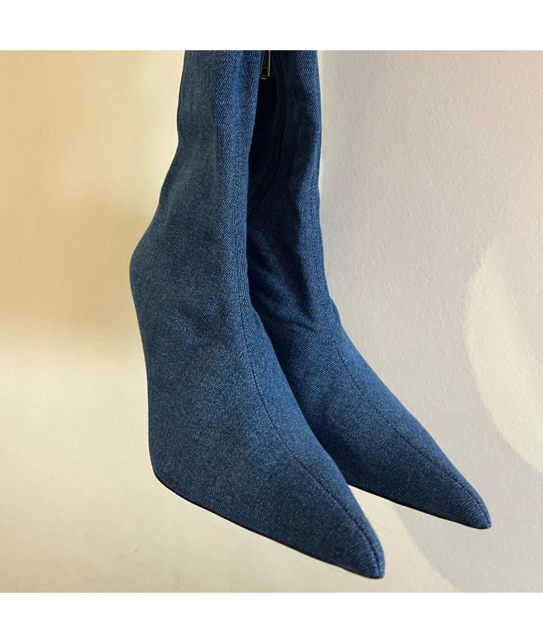 DIESEL Темно-синие текстильные сапоги, фото 3