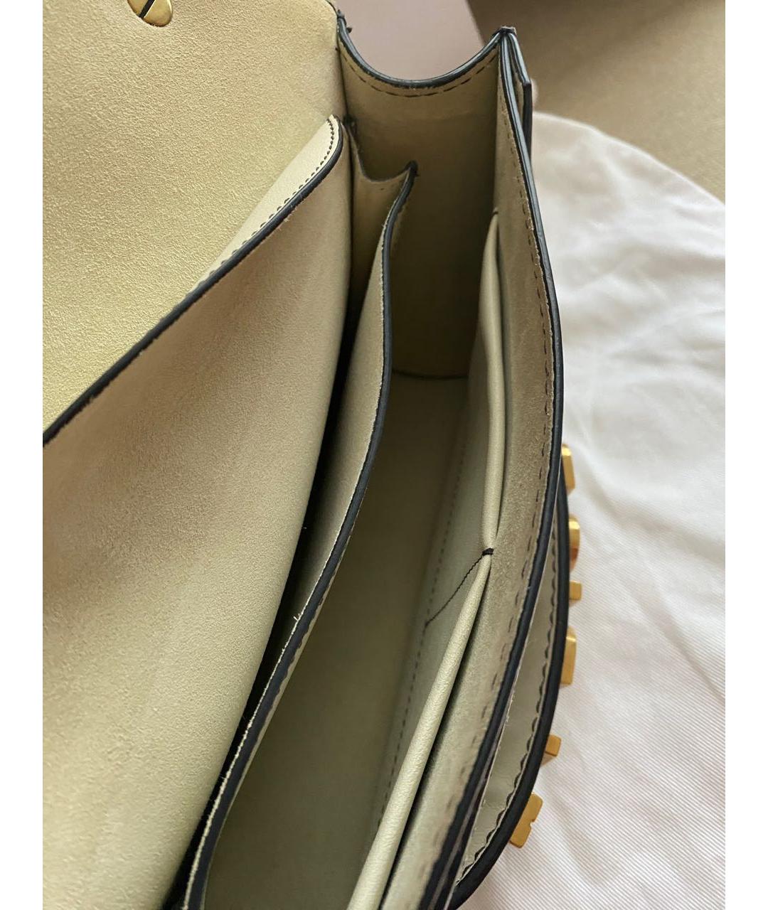 CHRISTIAN DIOR Белая кожаная сумка через плечо, фото 5