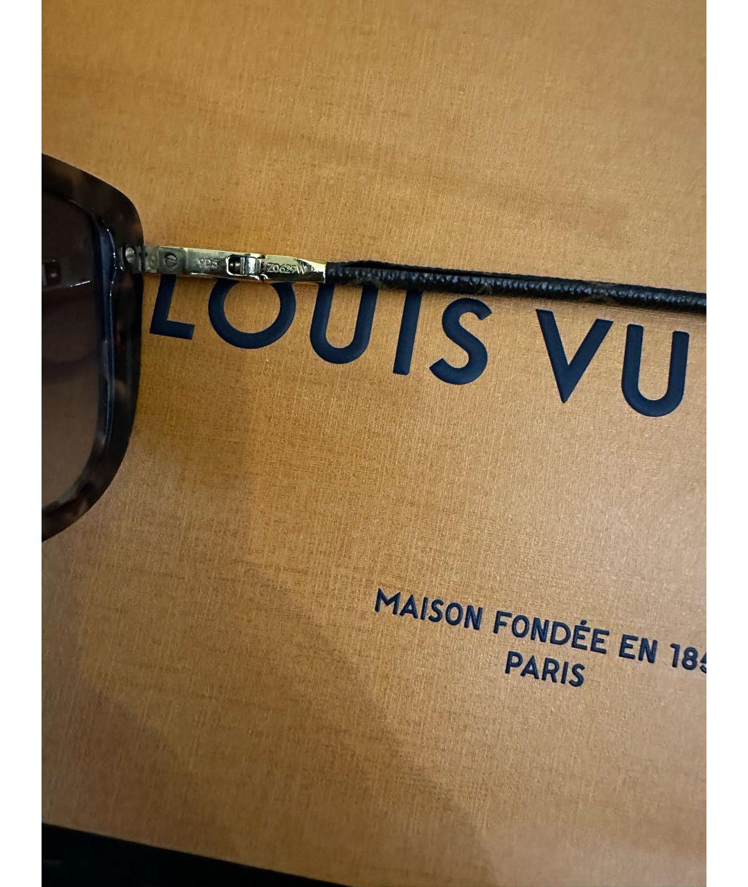 LOUIS VUITTON PRE-OWNED Коричневые солнцезащитные очки, фото 6