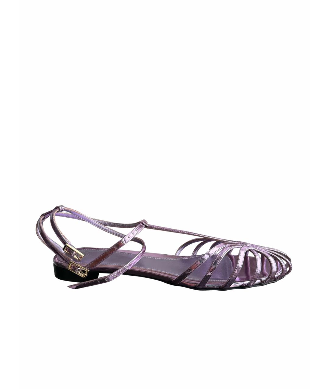 ALEVI Фиолетовые кожаные сандалии, фото 1