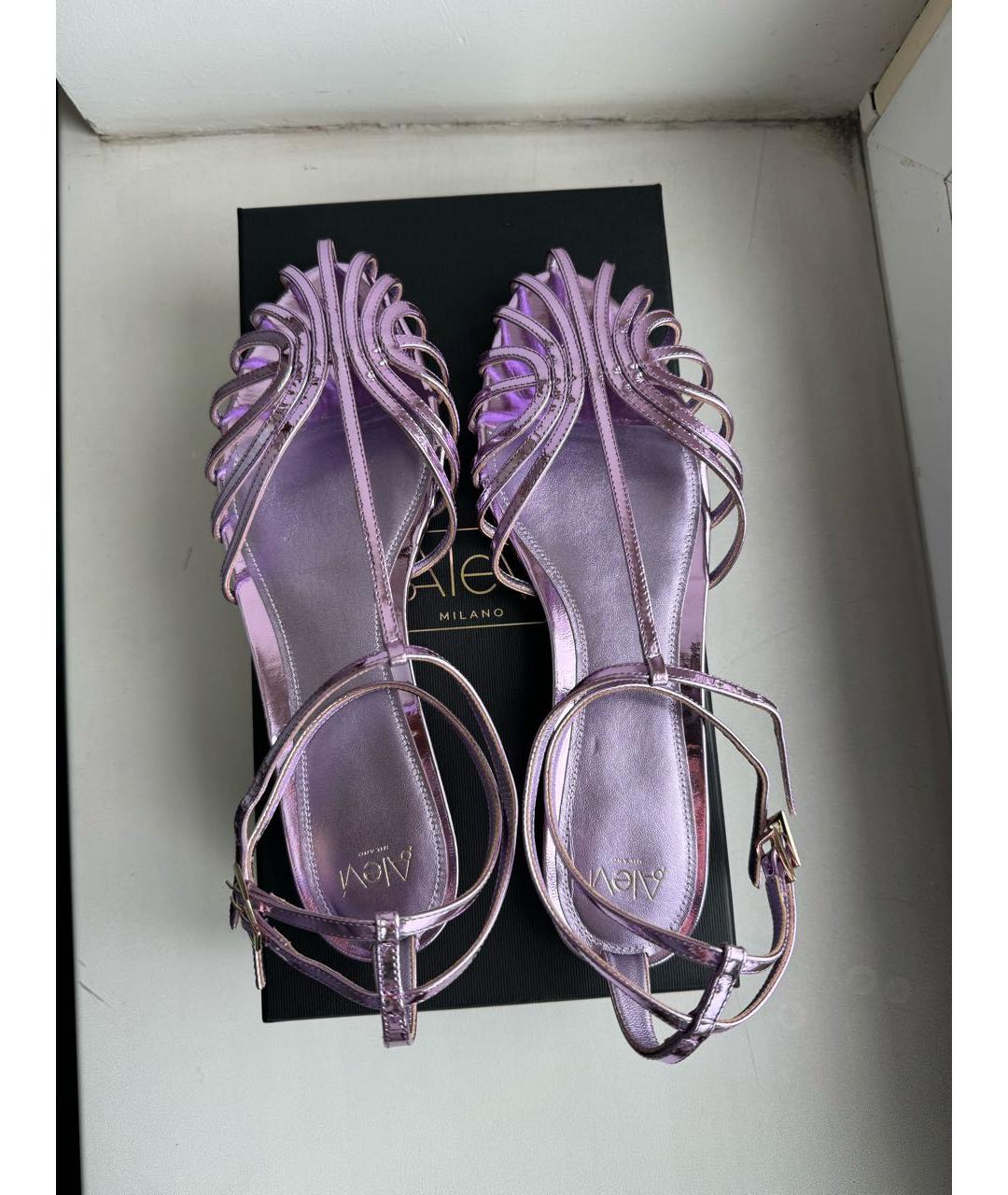 ALEVI Фиолетовые кожаные сандалии, фото 3