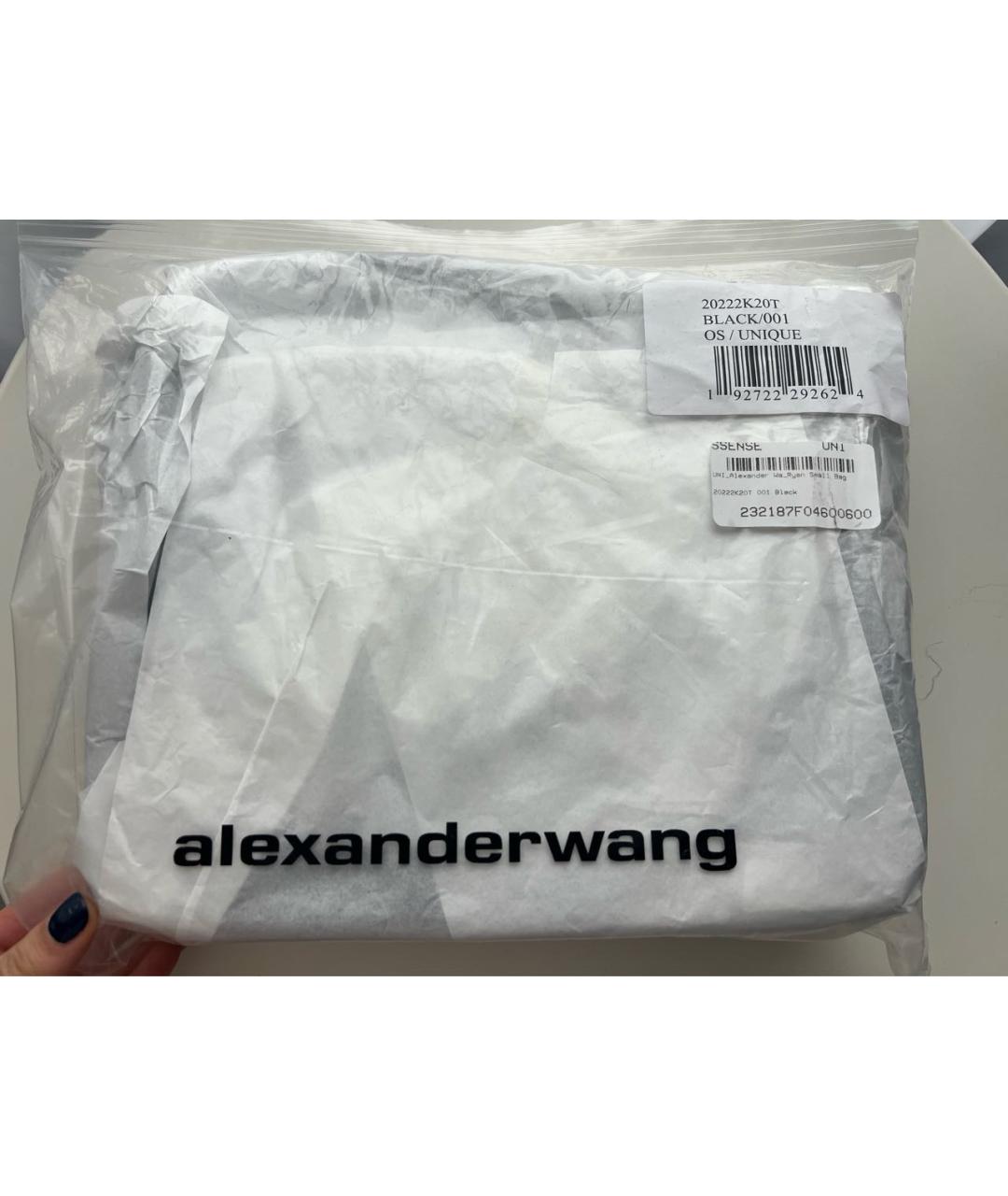 ALEXANDER WANG Черная синтетическая сумка с короткими ручками, фото 6