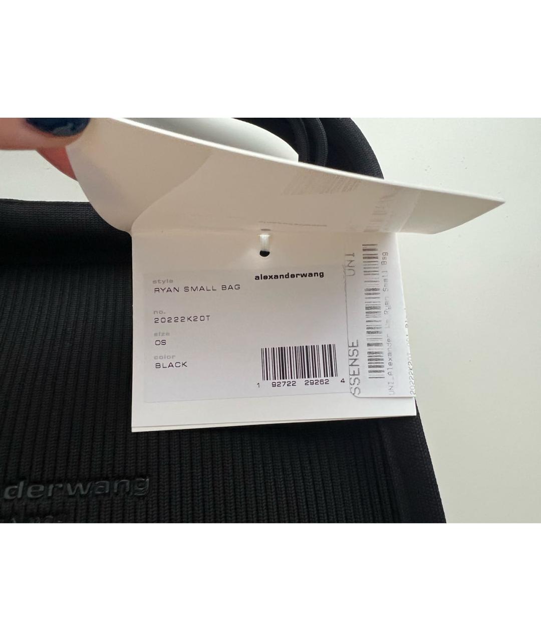 ALEXANDER WANG Черная синтетическая сумка с короткими ручками, фото 2