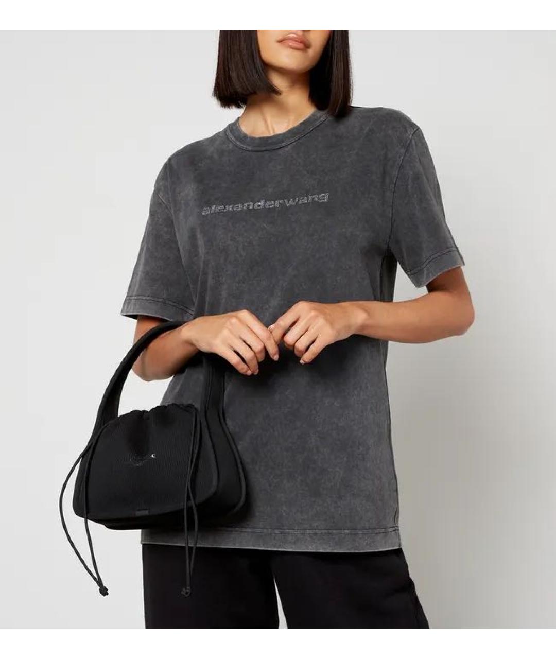 ALEXANDER WANG Черная синтетическая сумка с короткими ручками, фото 8