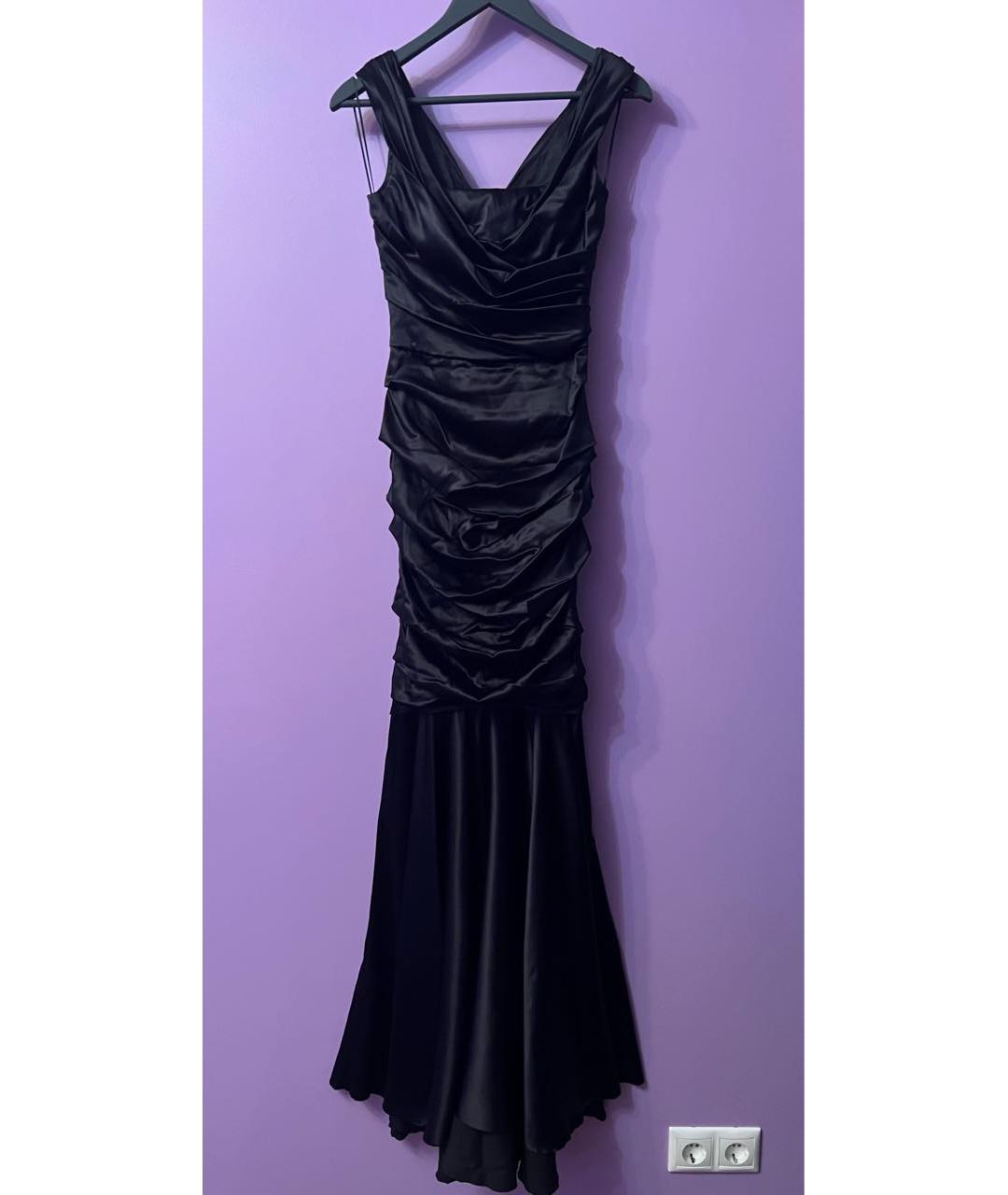 DOLCE&GABBANA Черное шелковое вечернее платье, фото 8