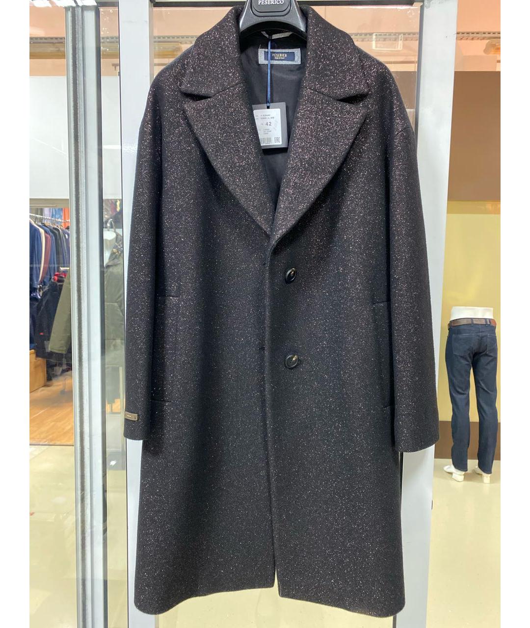 PESERICO Бордовое шерстяное пальто, фото 8