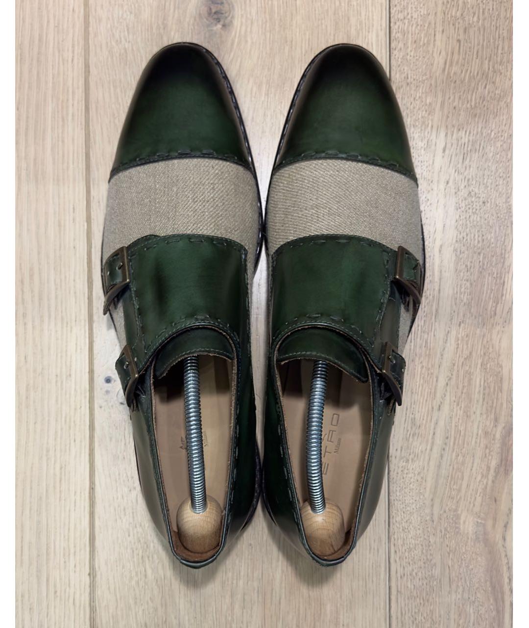 ETRO Зеленые кожаные туфли, фото 3