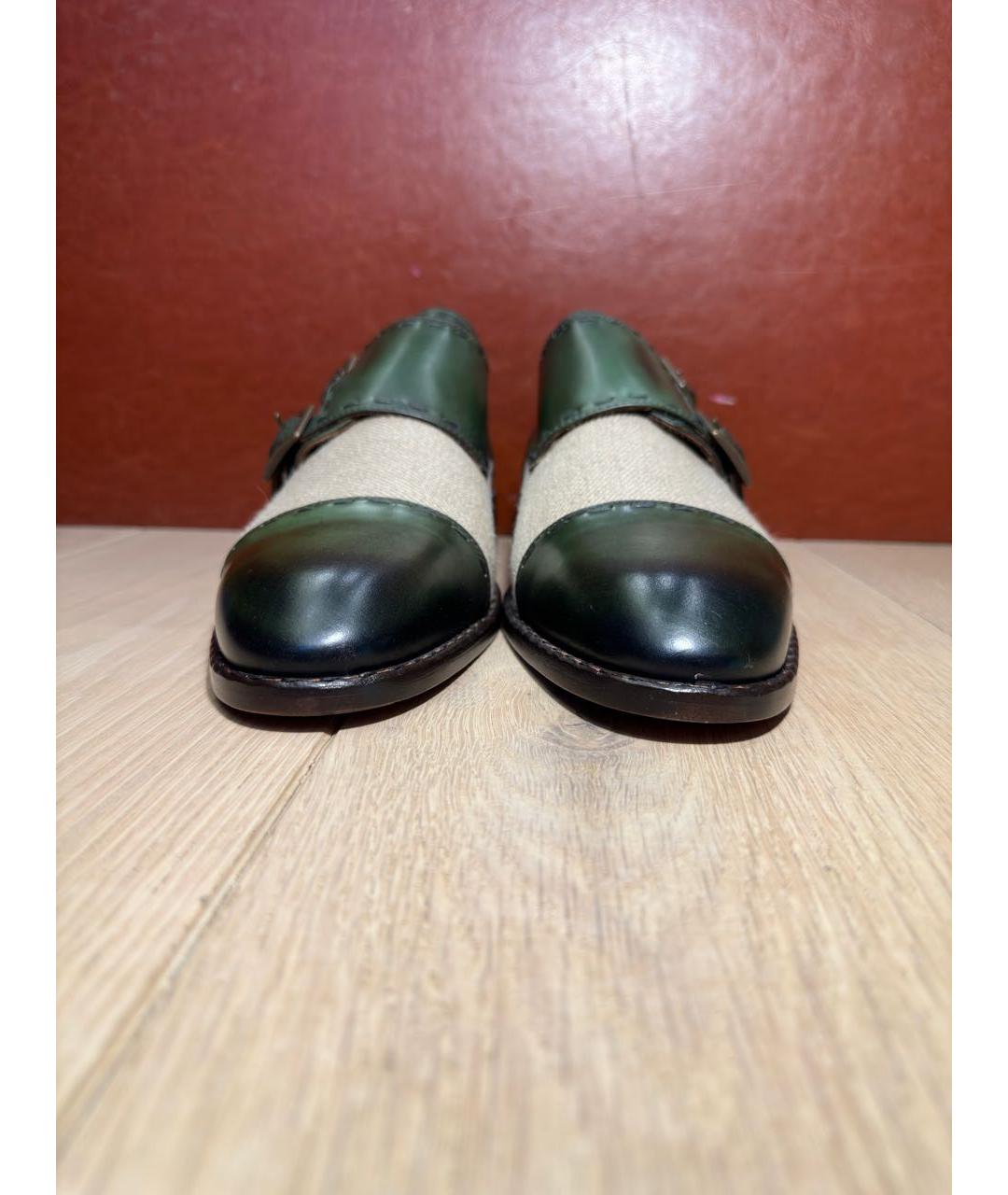 ETRO Зеленые кожаные туфли, фото 2
