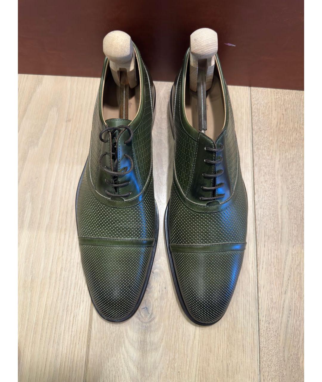 ETRO Зеленые кожаные туфли, фото 3