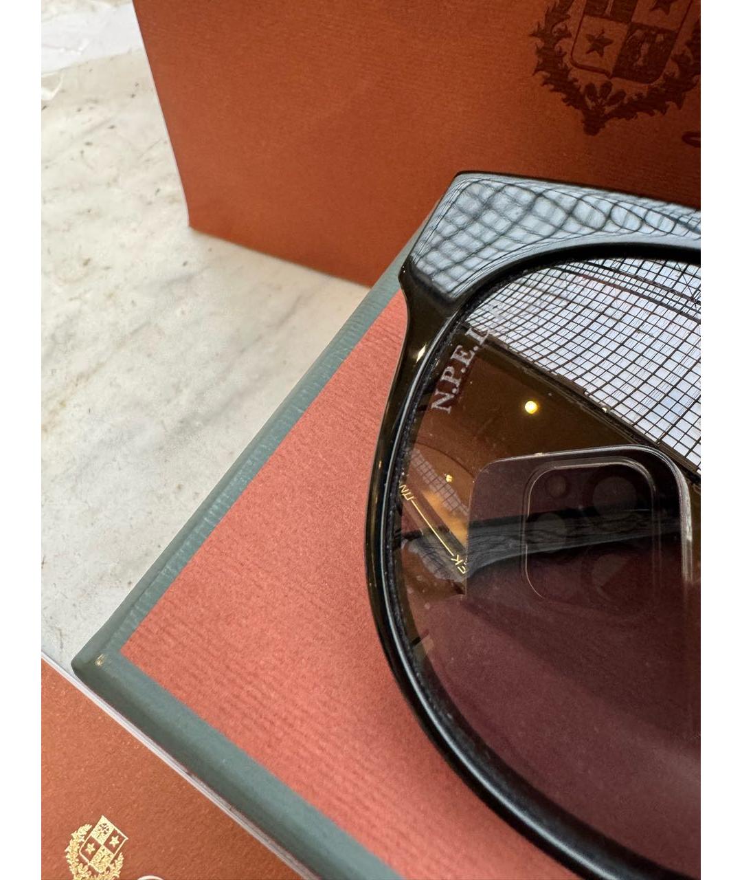 LORO PIANA Черные пластиковые солнцезащитные очки, фото 3