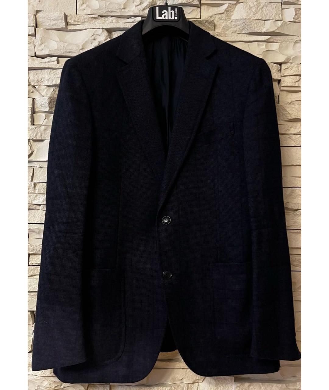 PAL ZILERI Темно-синий шерстяной пиджак, фото 7