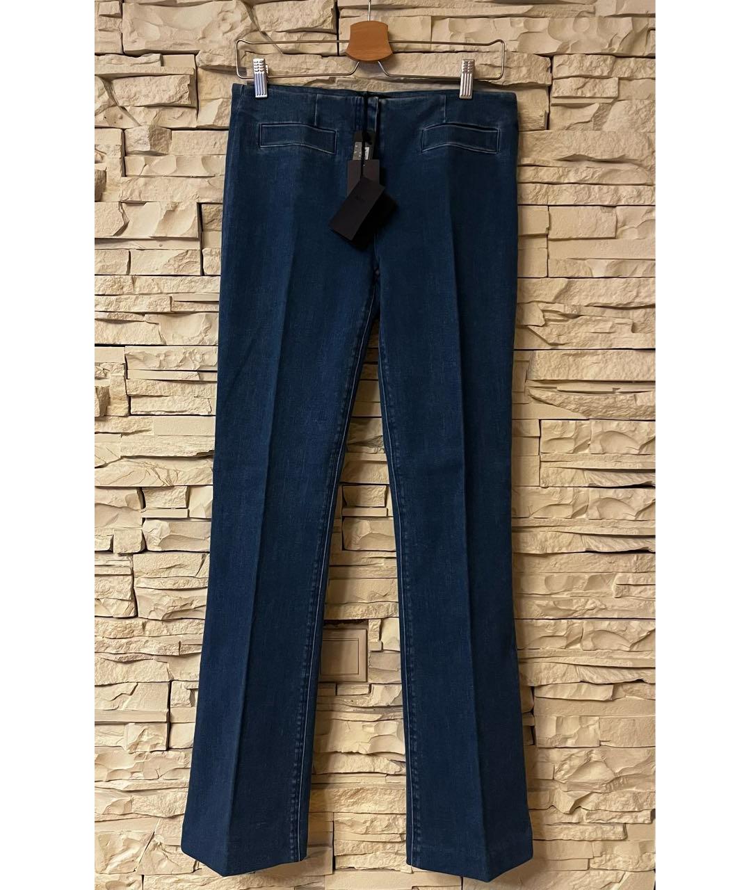 PRADA Темно-синие хлопковые джинсы клеш, фото 5