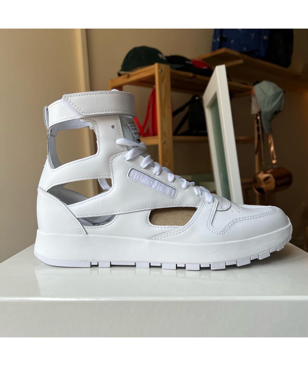 MAISON MARGIELA Белые кожаные кроссовки, фото 9