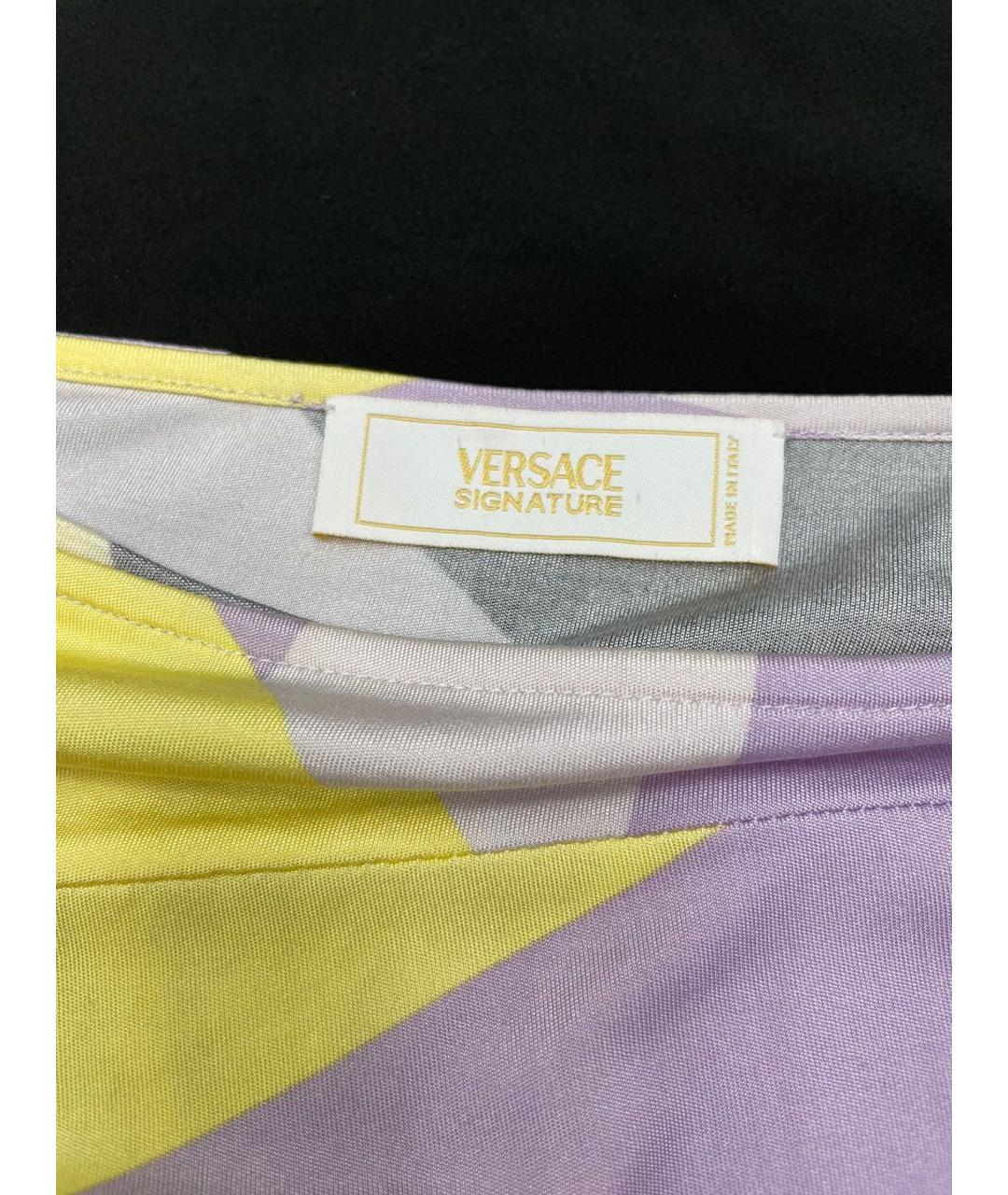 VERSACE Желтая юбка мини, фото 3