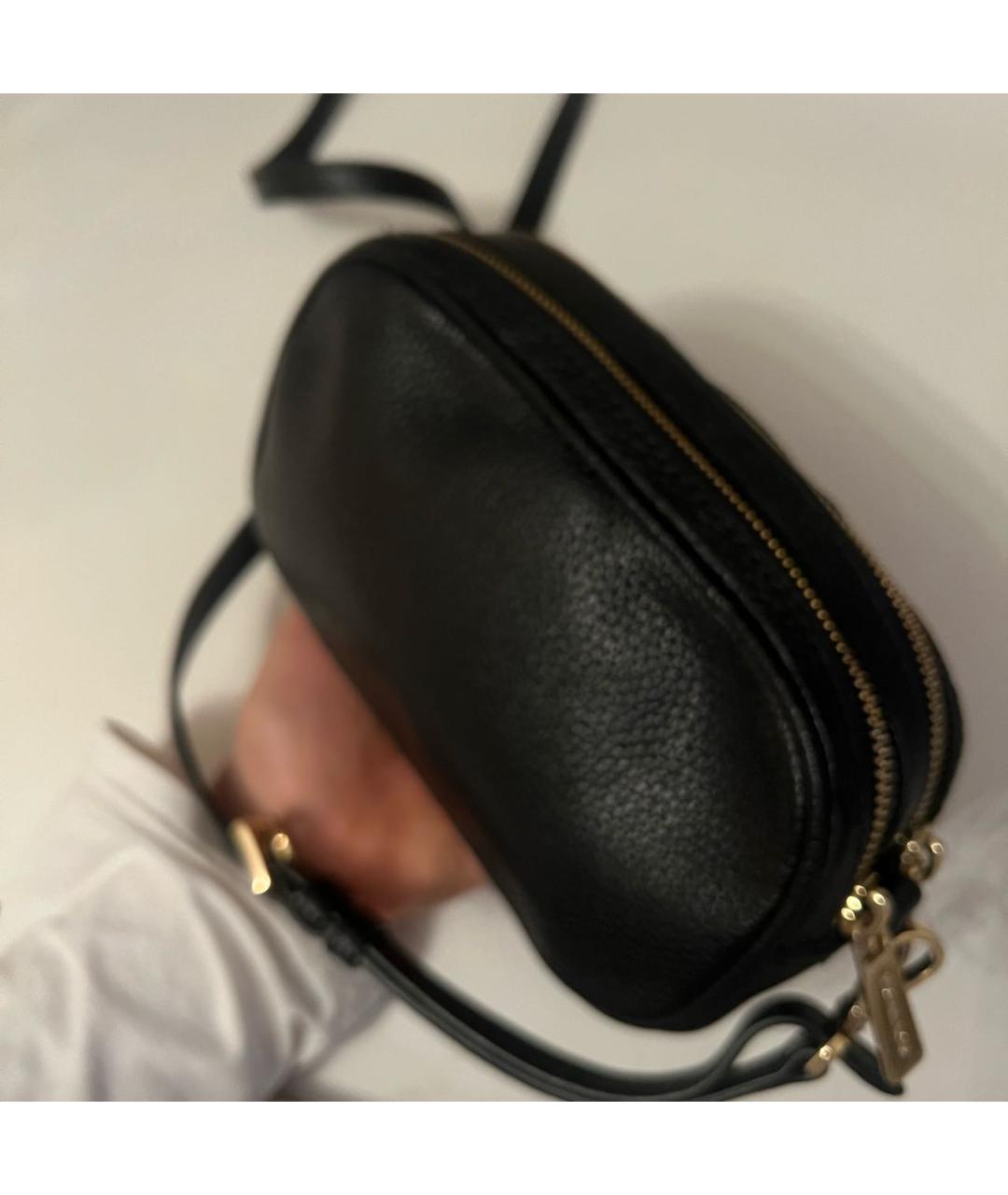 MICHAEL KORS Черная кожаная сумка через плечо, фото 3