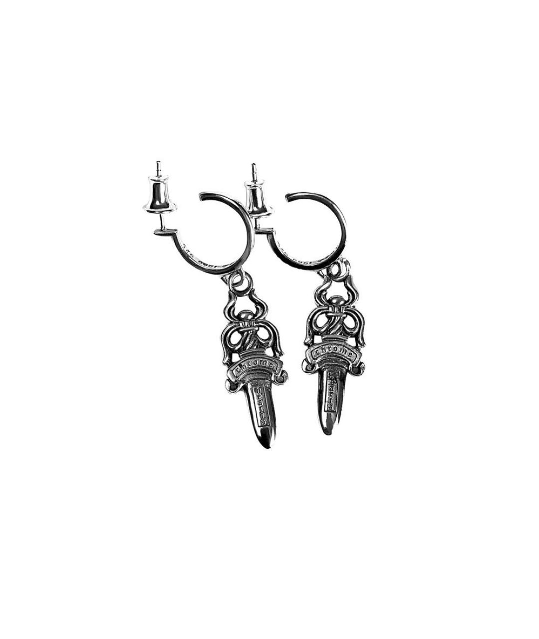 CHROME HEARTS Серебряные серебряные серьги, фото 2