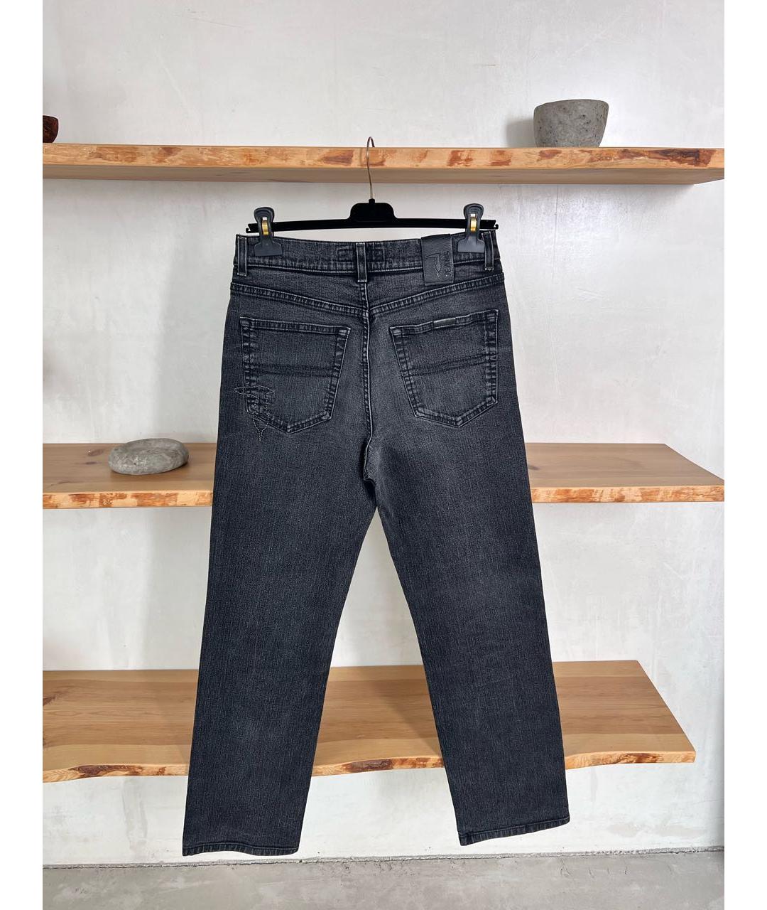 TRUSSARDI JEANS Хлопко-эластановые прямые джинсы, фото 4