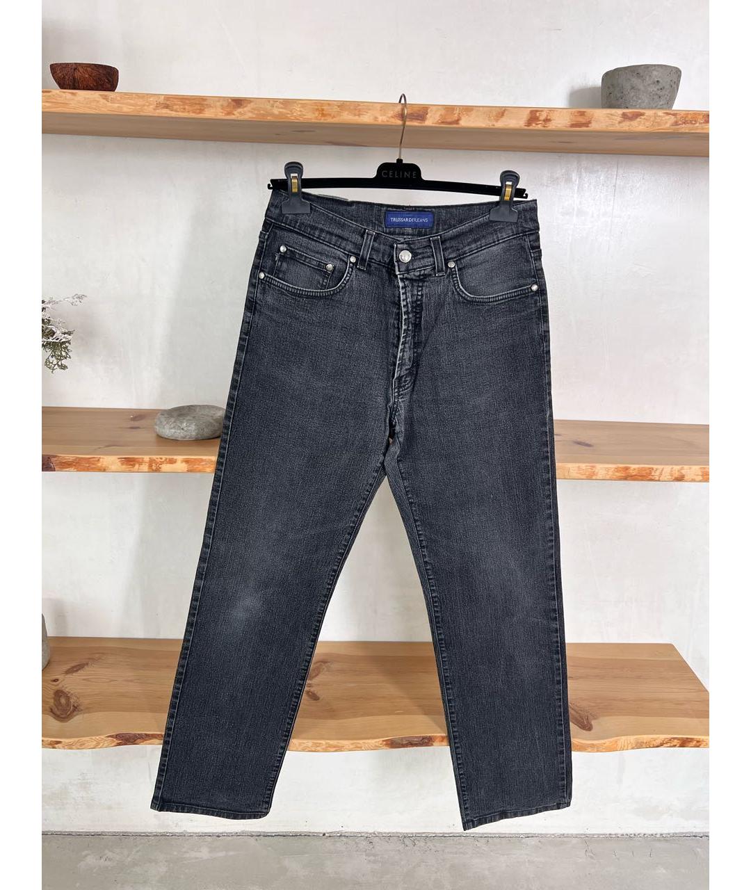 TRUSSARDI JEANS Хлопко-эластановые прямые джинсы, фото 2