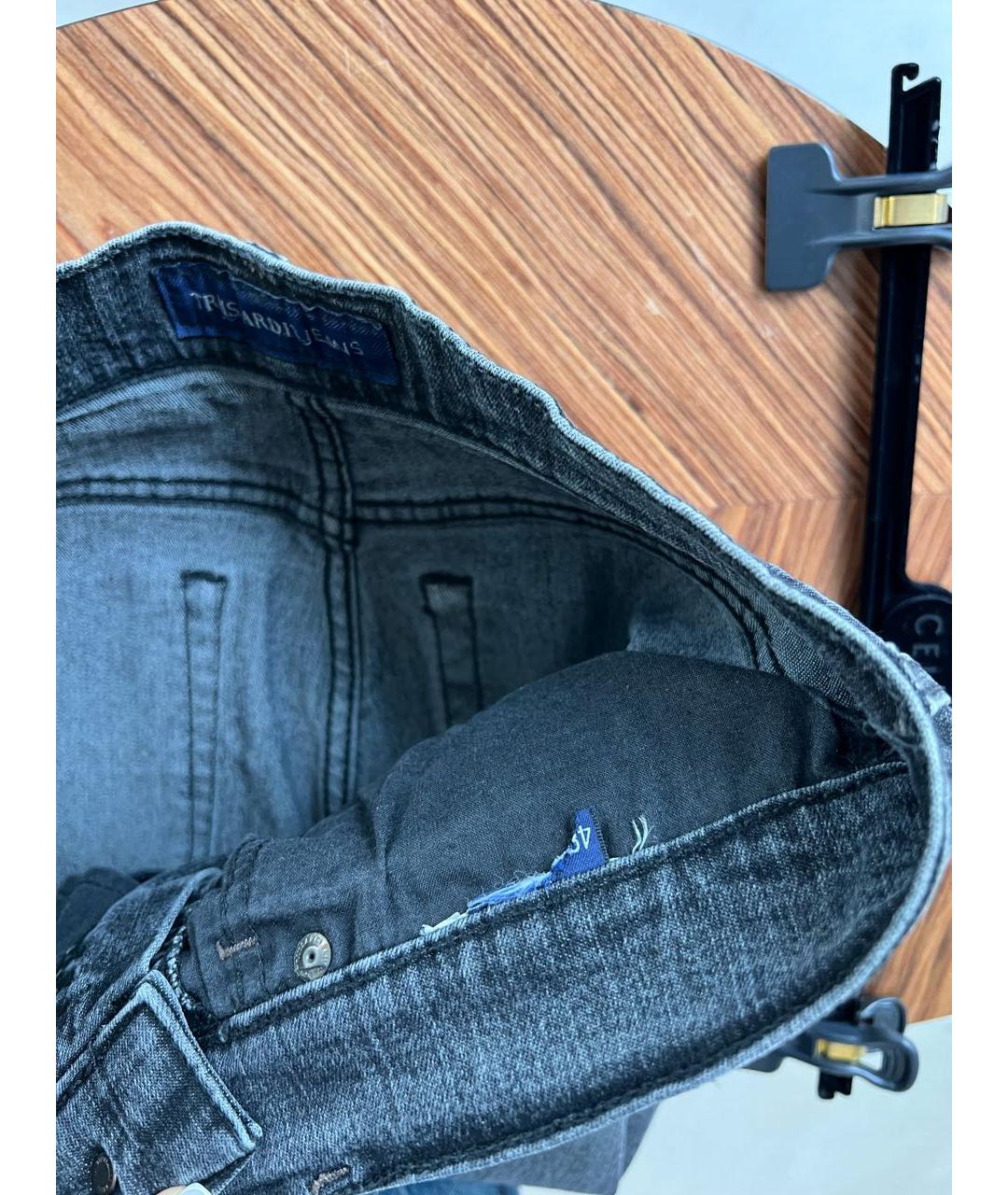 TRUSSARDI JEANS Хлопко-эластановые прямые джинсы, фото 6