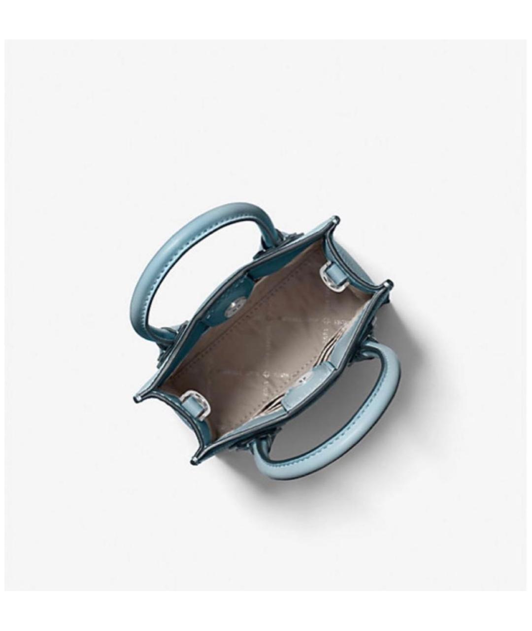 MICHAEL KORS Голубая кожаная сумка через плечо, фото 2