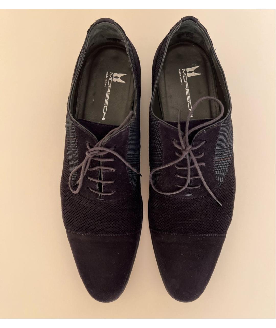 MORESCHI Темно-синие замшевые туфли, фото 3