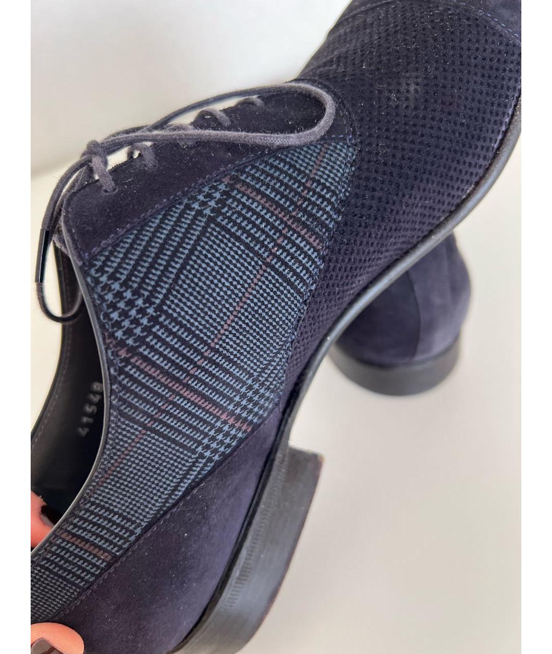 MORESCHI Темно-синие замшевые туфли, фото 7