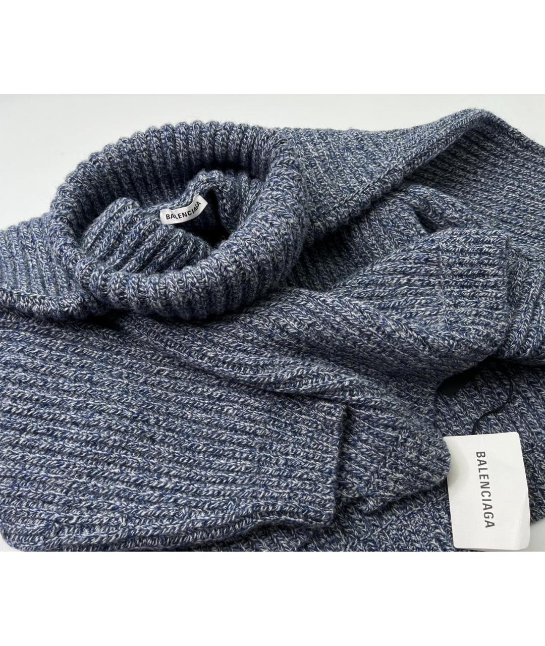 BALENCIAGA Синий шерстяной джемпер / свитер, фото 4