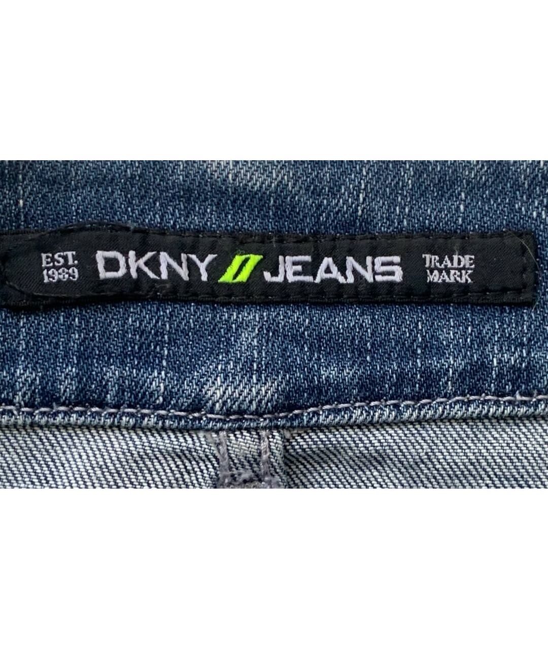 DKNY Синяя деним юбка мини, фото 4