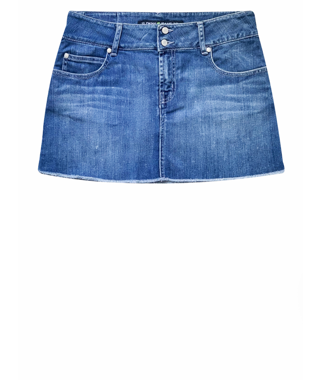 DKNY Синяя деним юбка мини, фото 1