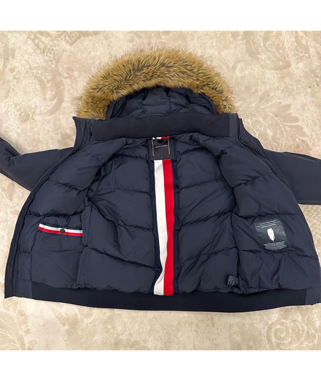 HILFIGER COLLECTION Темно-синий полиэстеровый пуховик, фото 3