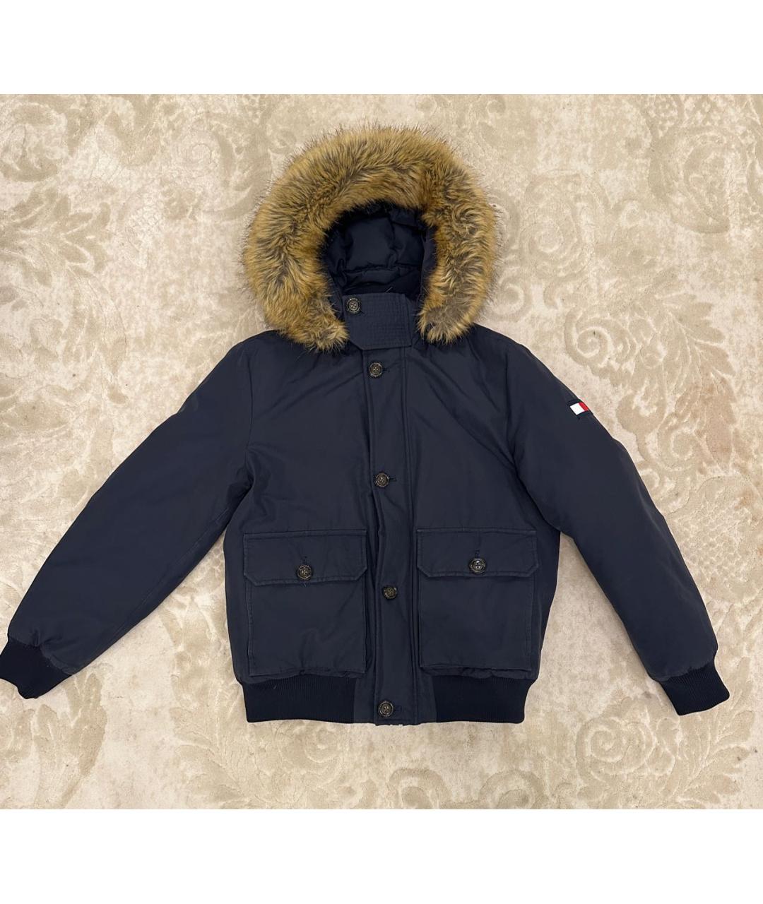 HILFIGER COLLECTION Темно-синий полиэстеровый пуховик, фото 5